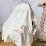 Müslin Puset Örtüsü (Aslan Detaylı)