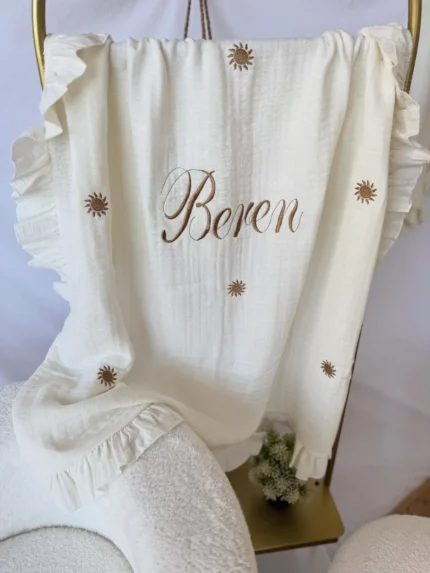 Yenidoğan Müslin Battaniye (Güneş Detaylı)