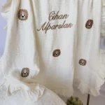 Yenidoğan Müslin Battaniye (Aslan Detaylı)