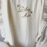 Yenidoğan Müslin Battaniye (Kuş Detaylı)