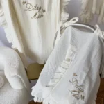 Müslin 2’li Set – Puset Örtüsü ve Battaniye (Kuş Detaylı)