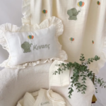 Müslin Set – Yastık, Battaniye ve Tulum (Fil ve Balon Detaylı)