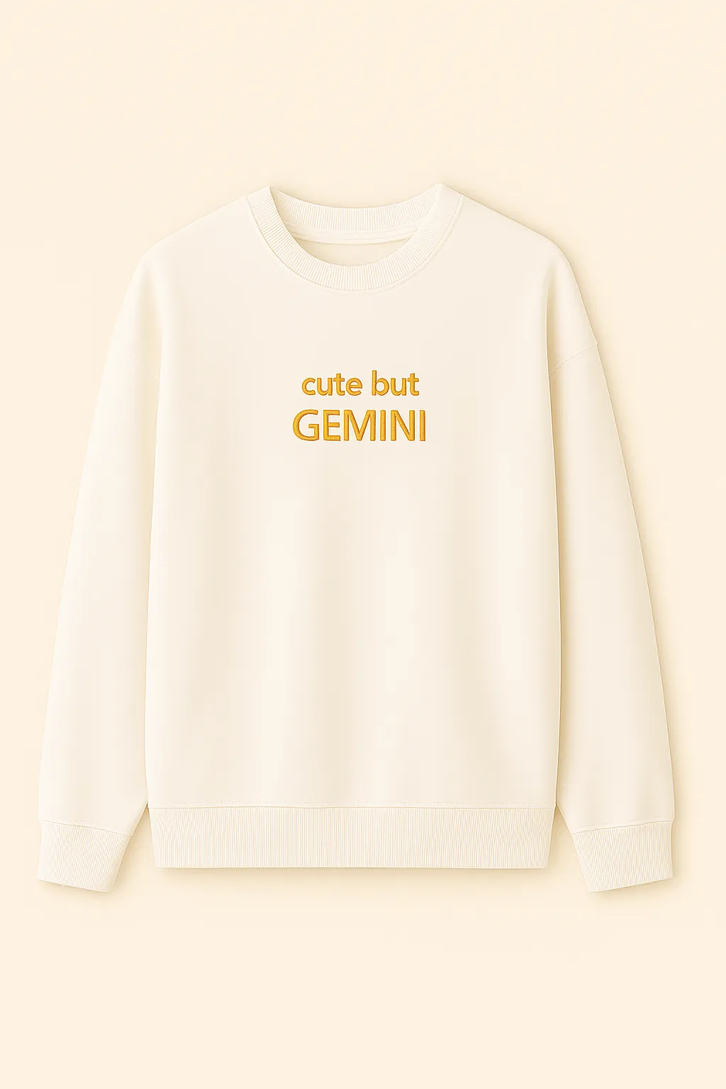 Kişiye Özel Nakış İşlemeli İkizler Burcu Yazılı Sweat