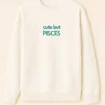 Kişiye Özel Nakış İşlemeli Balık Burcu Yazılı Sweat