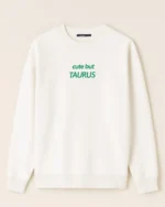 Kişiye Özel Nakış İşlemeli Boğa Burcu Yazılı Sweat