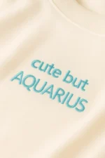 Kişiye Özel Nakış İşlemeli Kova Burcu Yazılı Sweat - Görsel 2