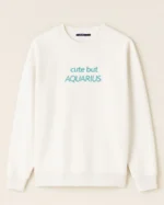 Kişiye Özel Nakış İşlemeli Kova Burcu Yazılı Sweat