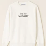 Kişiye Özel Nakış İşlemeli Oğlak Burcu Yazılı Sweat