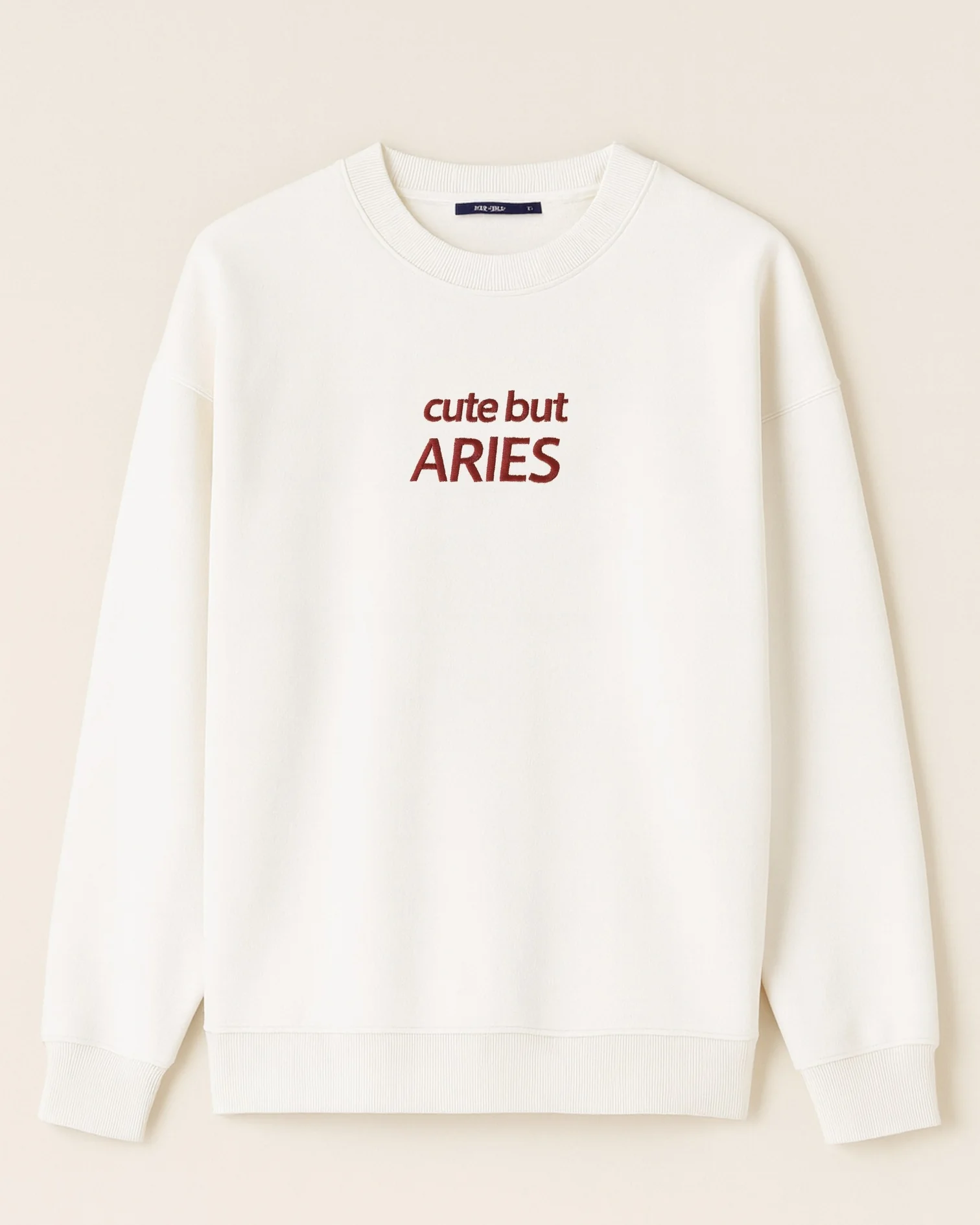 Kişiye Özel Nakış İşlemeli Koç Burcu Yazılı Sweat