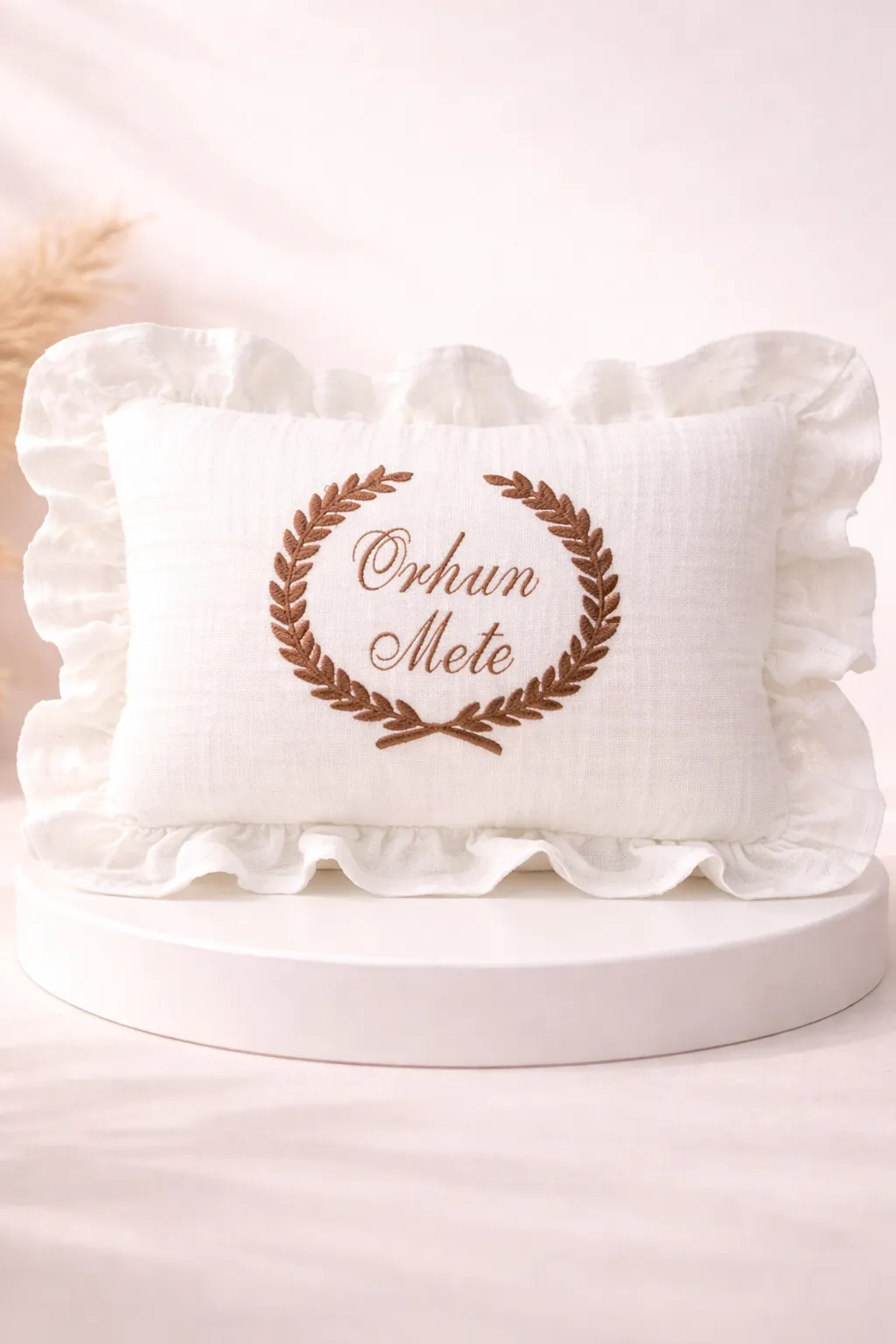 Yenidoğan Müslin Yastık (Çerçeve Detaylı)