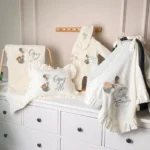 Müslin Set – Yastık, Battaniye, Puset Örtüsü ve Tulum(Ayıcık ve Balon Detaylı)