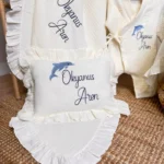 Müslin Set- Yastık, Battaniye, Puset Örtüsü ve Tulum (Yunus Detaylı) - Görsel 2