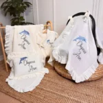 Müslin Set- Yastık, Battaniye, Puset Örtüsü ve Tulum (Yunus Detaylı)