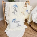 Müslin Set- Yastık, Battaniye, Puset Örtüsü ve Tulum (Yunus Detaylı) - Görsel 4