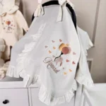 Müslin Set - Yastık, Battaniye, Puset Örtüsü ve Tulum(Tavşan ve Balon Detaylı) - Görsel 2